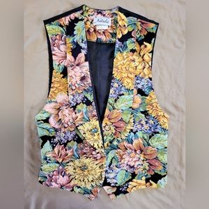 Natalie Floral Vest With Adjustable Tie